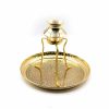 Brass Abhishek Pot with stand and plate – I