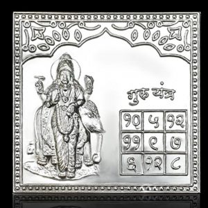 Guru Yantra in Pure Silver