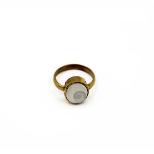 Gomati Chakra Ring in Gold polish