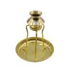 Brass Abhishek Pot with stand and plate – III
