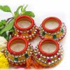 Matka Wax Diyas – Set of 4