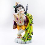 Balkrishna idol with Peacock