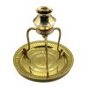 Brass Abhishek Pot with stand and plate – IV